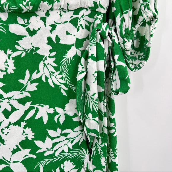 Ann Taylor NWT Green Floral Side Tie Sheath Dress size 10 Petite - Picture 5 of 9